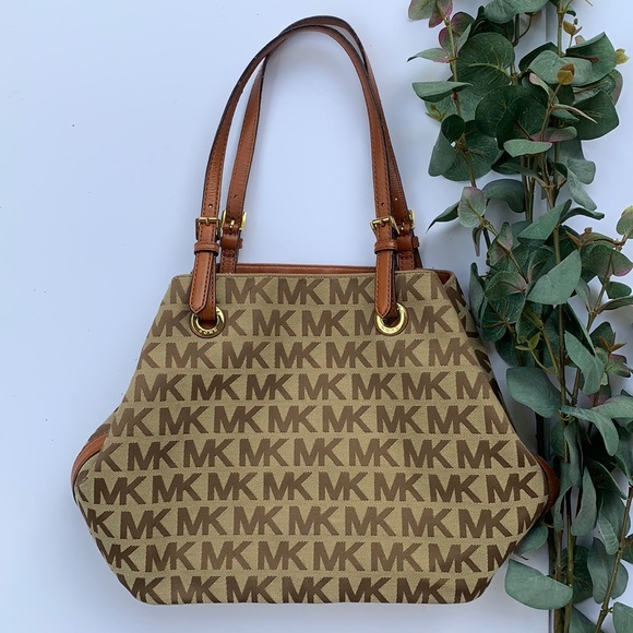 Michael Kors Handbags - Micheal Kors Canvas Logo Shoulder Bag